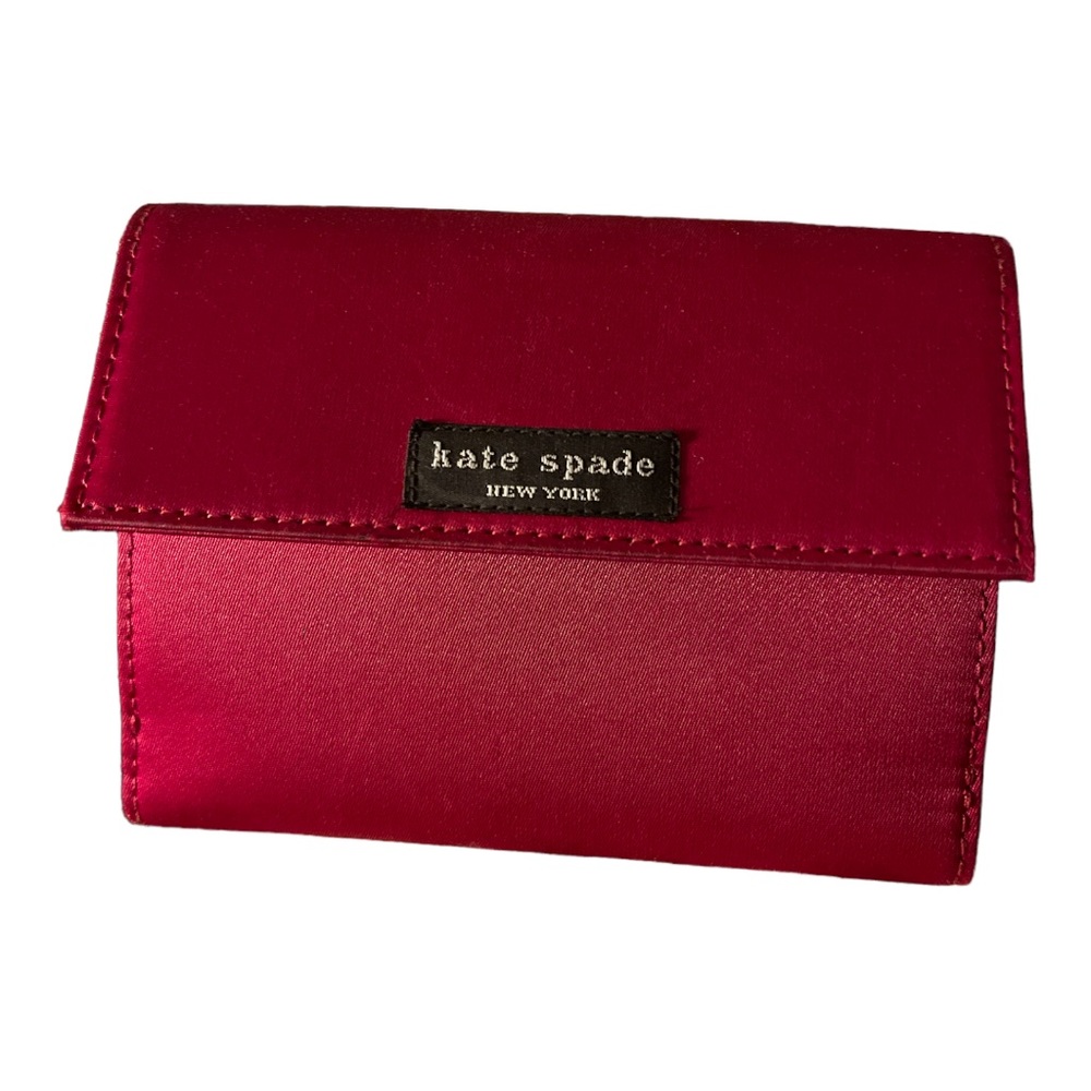 Kate Spade Womens Red Bifold Wallet Red Card Wallet Small